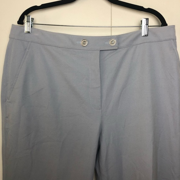 St. John Cropped Trousers Light Blue Straight Leg - Picture 2 of 6